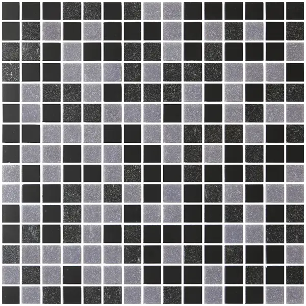 фото Мозаика стеклянная artens 32.7х32.7 см цвет черный серый