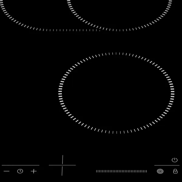 фото Электрическая варочная панель midea mch64767f 59x52 см 4 конфорки цвет черный