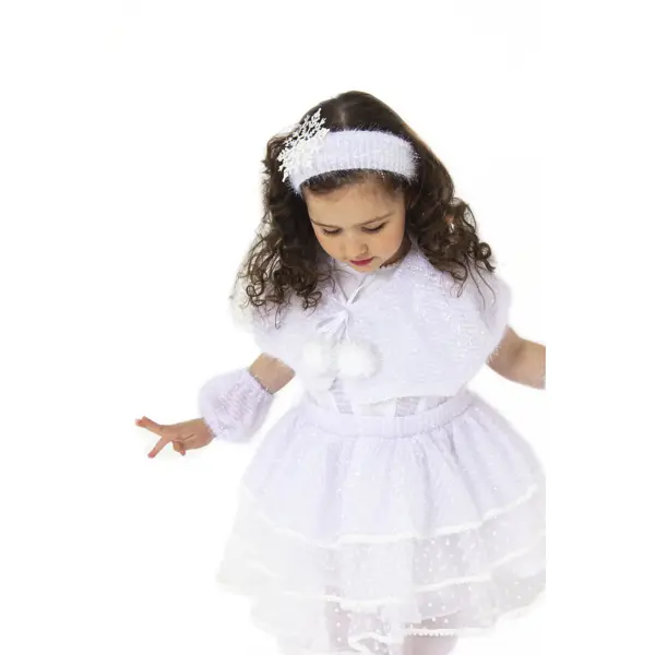Детский карнавальный костюм Снежинка хрустальная (рост 74-146 см)