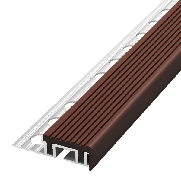Уголок для ступени Alprofi 250 см цвет коричневый уголок окантовочный alprofi 1x270 см серебро