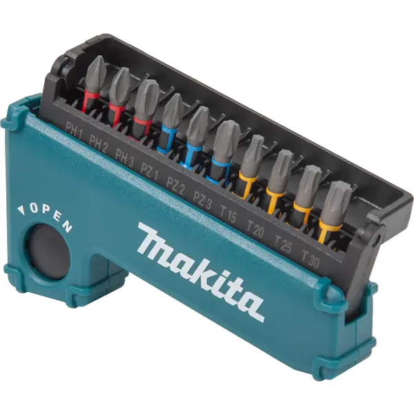 Набор бит ударных магнитных Makita E-03567, 11 шт. набор свёрл и бит makita d 31778 104 предмета