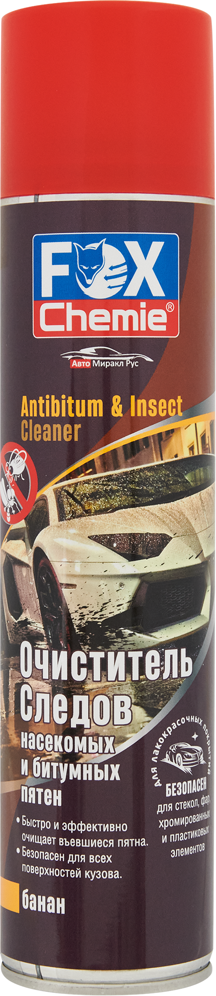 Очиститель следов насекомых и пятен битума Fox Chemie, 400 мл ✳️ купить по  цене 330 ₽/шт. в Москве с доставкой в интернет-магазине Леруа Мерлен