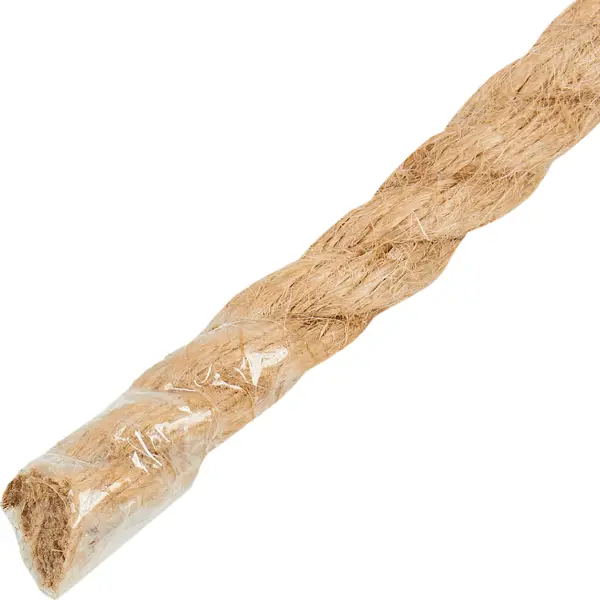 Веревка джутовая 12 мм цвет коричневый, на отрез веревка джутовая 12 мм коричневый на отрез