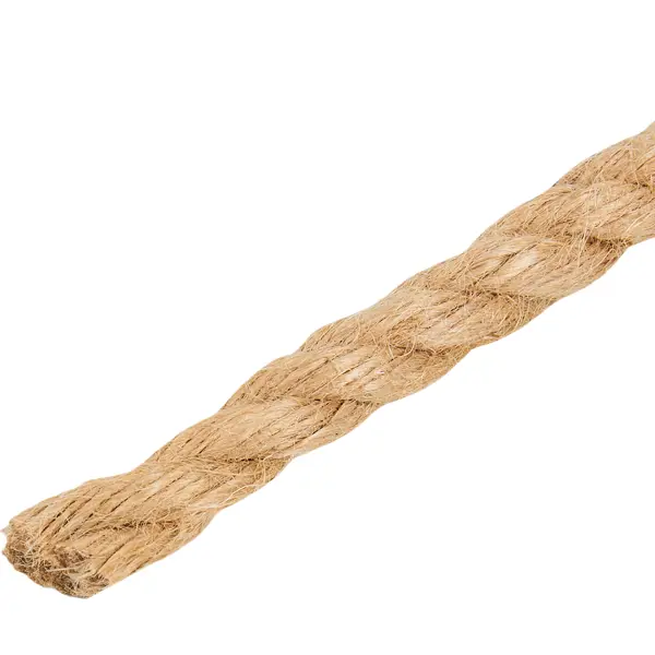 Веревка джутовая 8 мм цвет коричневый, на отрез веревка джутовая 10 мм коричневый 20 м уп