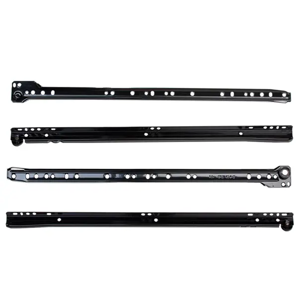 Направляющие роликовые DS01BL.1/550, металл, цвет чёрный роликовые направляющие l 450 мм до 12 кг белые 2 шт