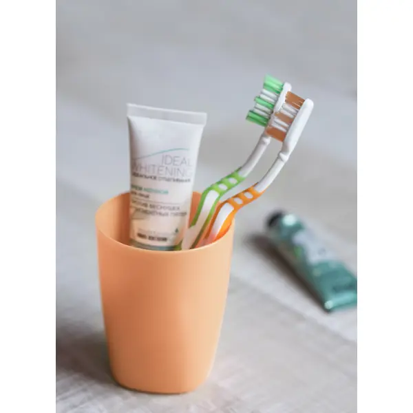 фото Стакан для зубных щеток berossi aqua lm пластик цвет кирпичный