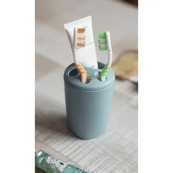 фото Подставка для зубных щеток berossi aqua lm пластик цвет голубой шторм