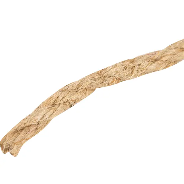 Веревка джутовая 6 мм цвет коричневый, на отрез джутовая веревка сибртех