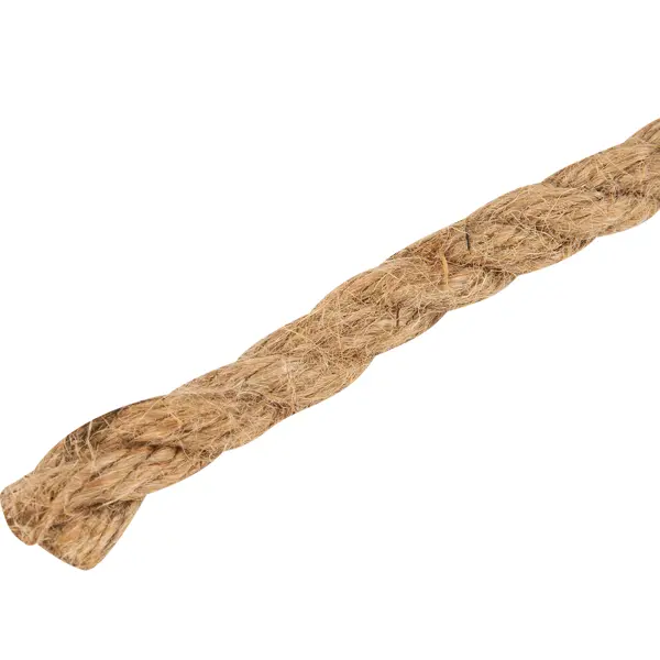 Веревка джутовая 14 мм цвет коричневый, на отрез веревка джутовая 10 мм коричневый 20 м уп