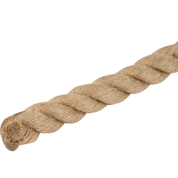Веревка джутовая 22 мм цвет коричневый, на отрез джутовая декоративная веревка для рукоделия остров сокровищ