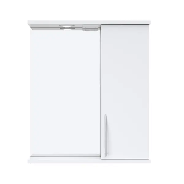 Шкаф зеркальный подвесной Краков с подсветкой 45x72 см цвет белый