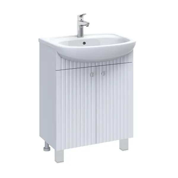 Тумба Роллс 65x79 см ДСП цвет белый мебель для ванной stella polar концепт 40 напольная белая
