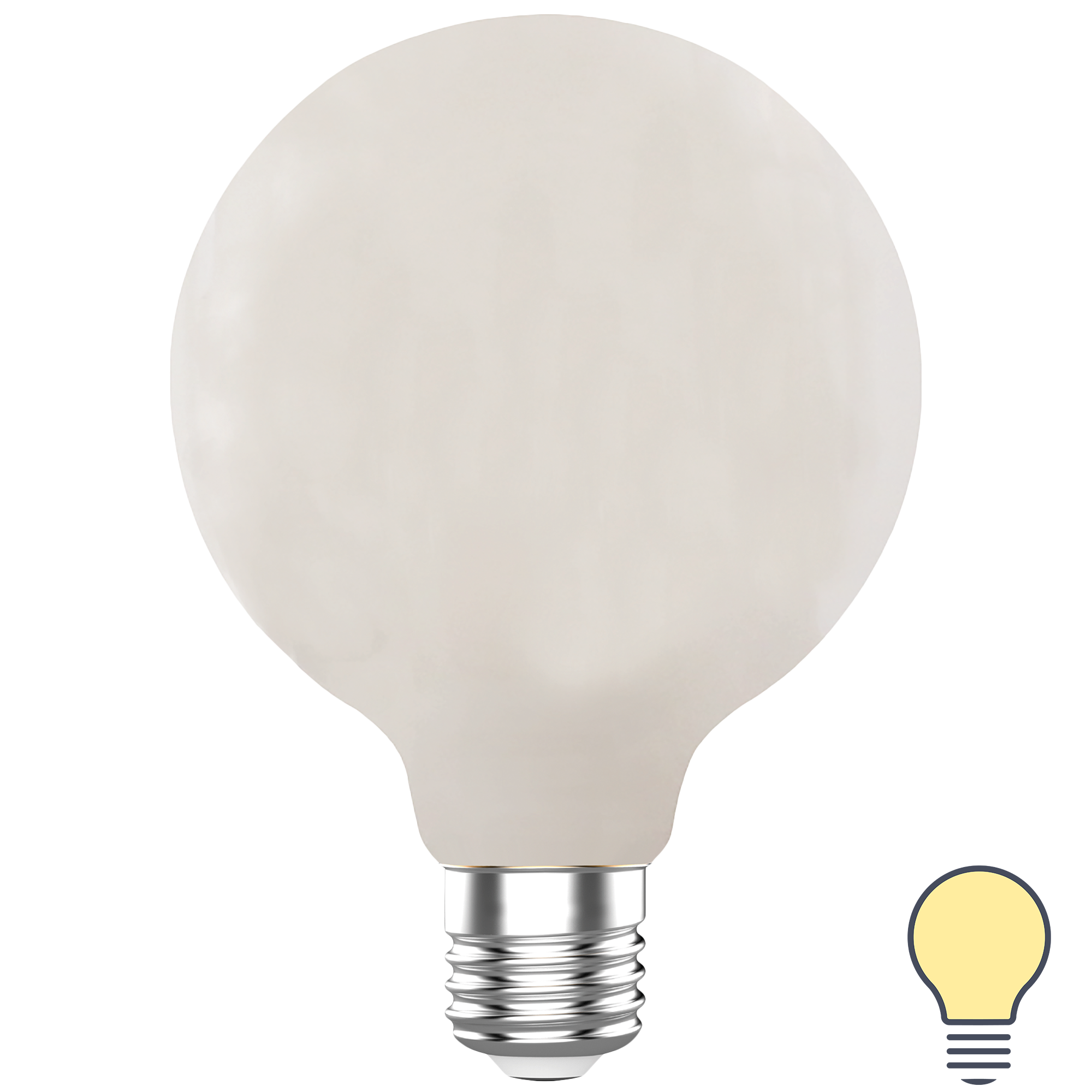 Лампа светодиодная Lexman G95 E27 220-240 В 9 Вт матовая 1055 лм теплый .