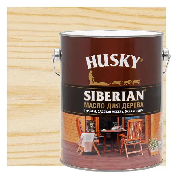 Масло для дерева Husky Siberian прозрачное 2.7 л масло для дерева husky siberian прозрачное 0 9 л