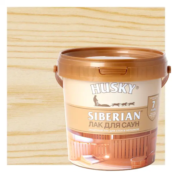 Лак для саун акриловый Husky Siberian цвет прозрачный 0.9 л масло для дерева husky siberian прозрачное 2 7 л