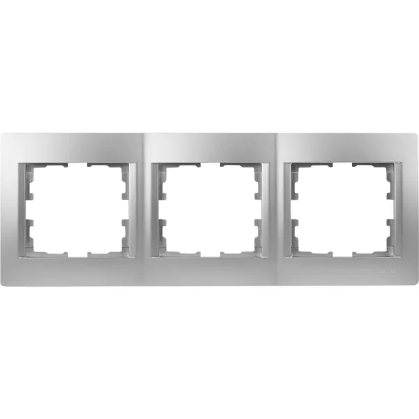 Рамка для розеток и выключателей Lezard Karina 3 поста вертикальная цвет матовый серый четырехместная вертикальная рамка lezard