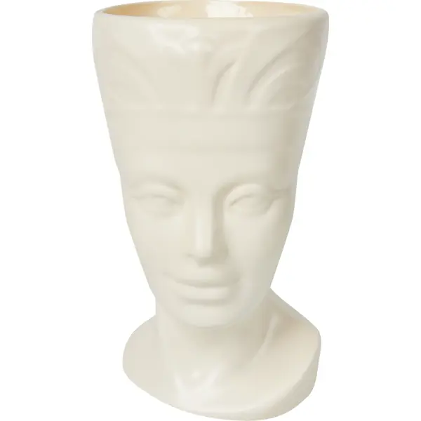 Горшок цветочный Gonchar Нефертити ø15 h24 v1.35 л керамика белый ваза керамика настольная улыбка 12х18 см белый