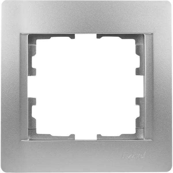 Рамка для розеток и выключателей Lezard Karina 1 пост горизонтальная цвет матовый серый розетка телевизионная оконечная lezard karina матовый серый