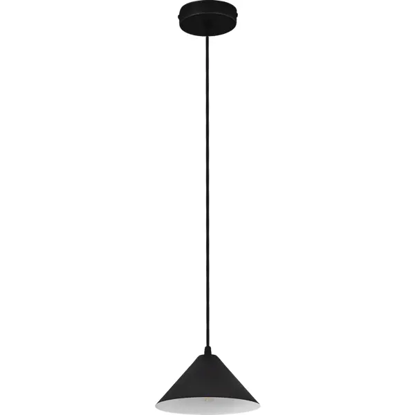 Подвесной светильник Vitaluce Модерн 1 лампа 3м² Е27 цвет черный подвесной светильник vitaluce равена 1 лампа 3 м² цвет черный