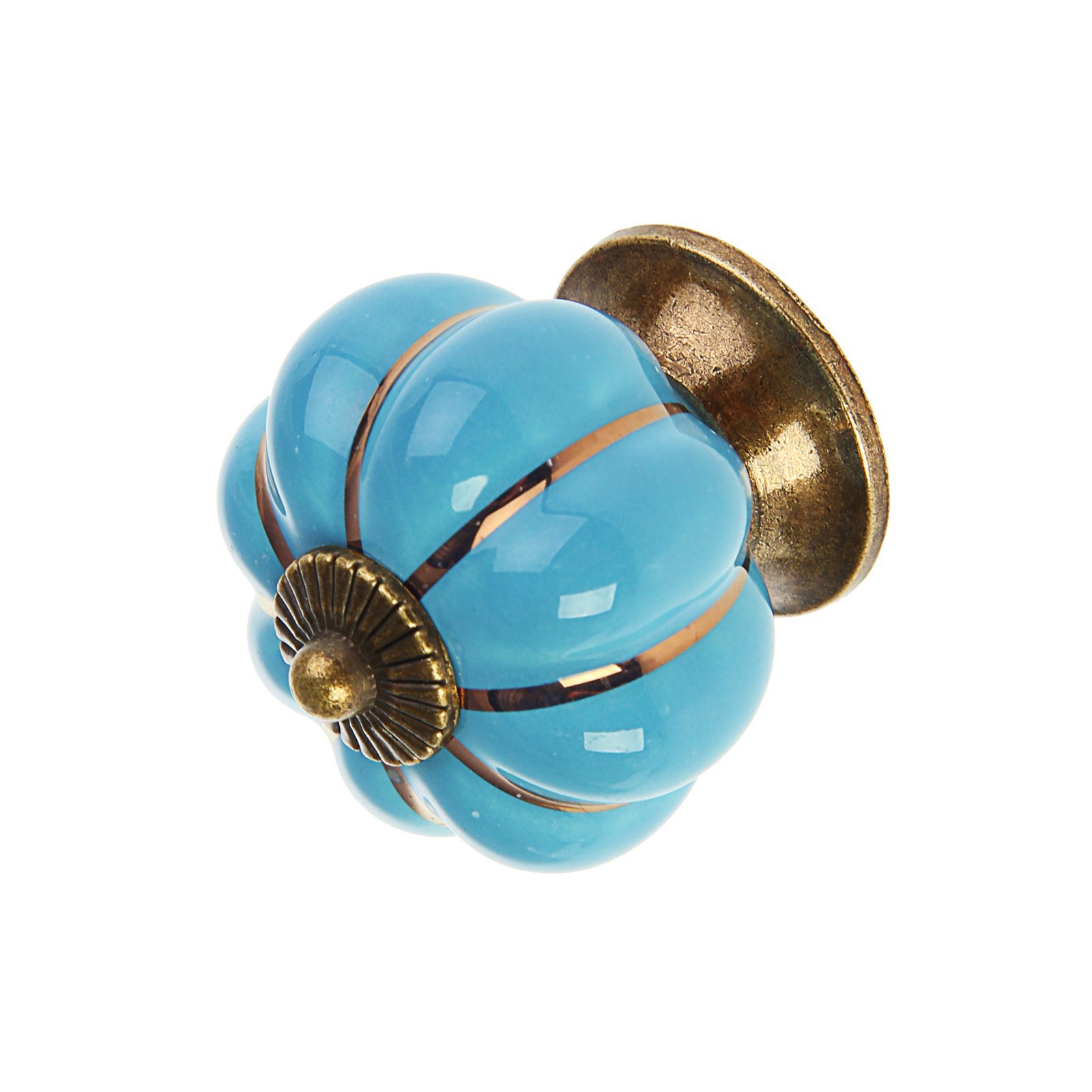 Ручка-кнопка Ceramics 001, керамическая, синяя 2768099