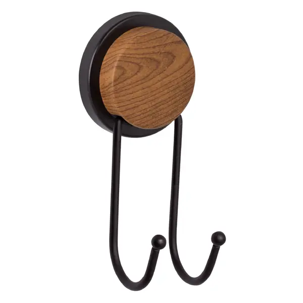Крючок двойной Fixsen Magic Wood сталь цвет черный держатель для туалетной бумаги fixsen magic wood с крышкой
