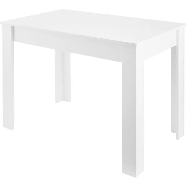 Стол обеденный прямоугольный 58x98x76.2 см ДСП цвет белый стол обеденный мебелик медисон белый