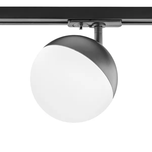 фото Трековый светильник glob под лампу gx53 13 вт однофазный цвет черный без бренда