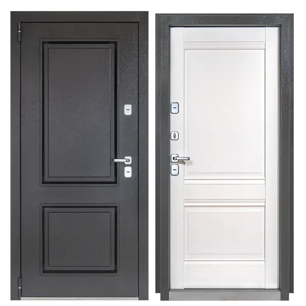 Дверь входная металлическая Порта Т-4 88x205 см левая белая поликарбонат порта 1600x900x6 мм графит