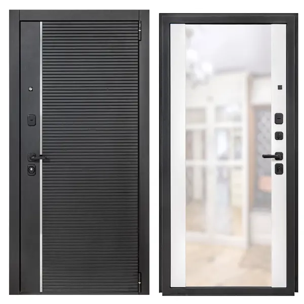 Дверь входная металлическая Порта Р-3 98x205 см правая белая