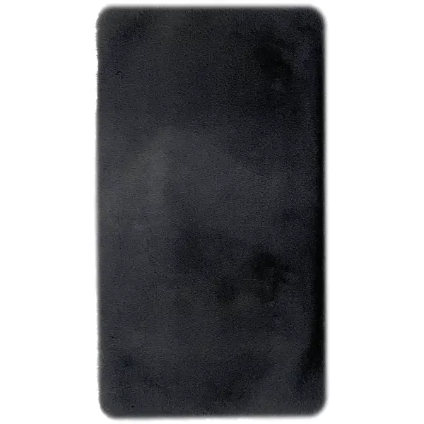 фото Ковер полиэстер bingo 60х110 см цвет темно-серый без бренда