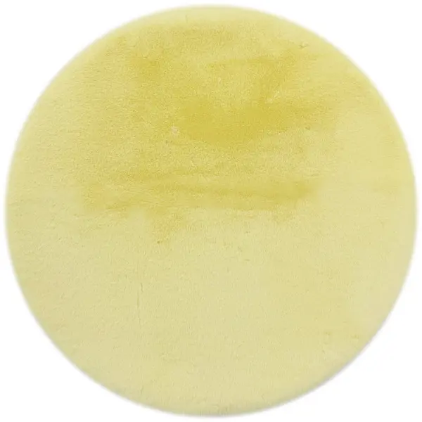 фото Ковер полиэстер bingo круглый ø80 см цвет лимонный без бренда