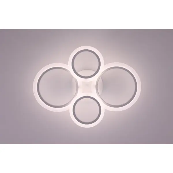 фото Люстра потолочная светодиодная rudo 21200-2+2 80 вт регулируемый белый свет schaffner