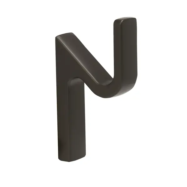 Крючок мебельный R25, 14x41.5 мм, серый крючок мебельный cappio wand трехрожковый бронза