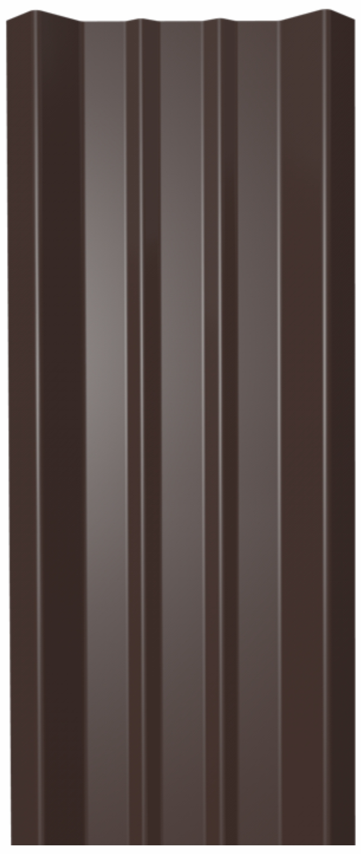 Штакетник-М 69мм 1.8 м коричневый