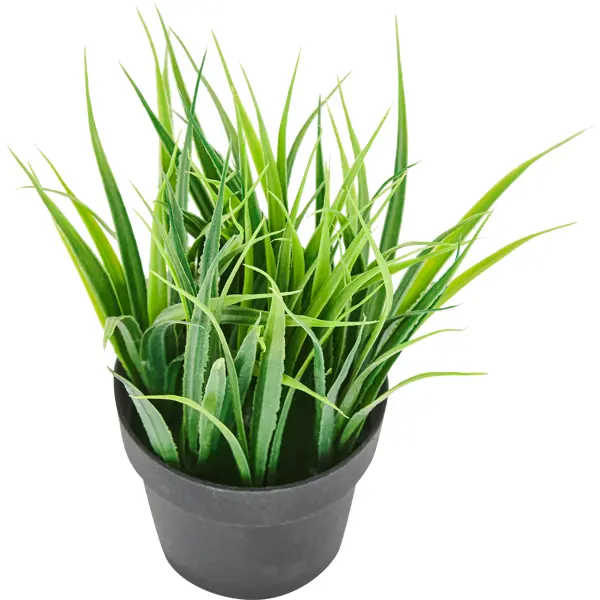 Искусственное растение Осока в горшке h19 см искусственное растение в горшке суккулент 16х15 см зелено серебристый полиэтилен