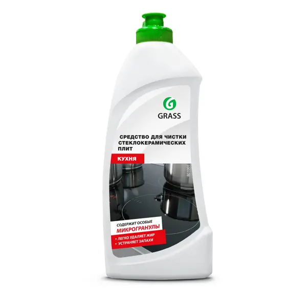 Средство чистящее для стеклокерамических плит Grass 500 мл чистящее средство для ванной комнаты grass gloss gel 500мл 221500