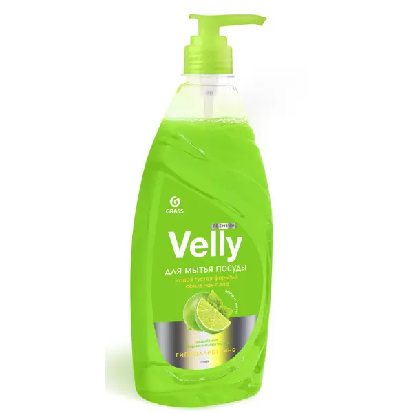 Средство для мытья посуды Grass Velly Premium «Лайм и мята» 1 л средство для мытья полов domestos чистота и блеск лимон и мята 1 л