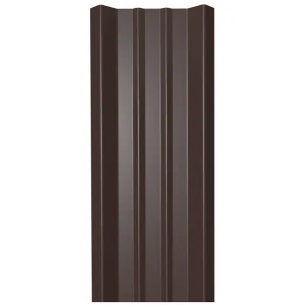 фото Штакетник-м 69мм 1.5 м коричневый без бренда