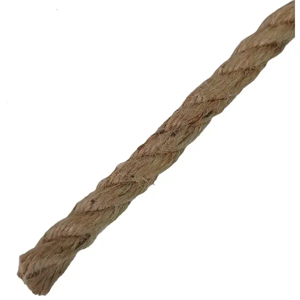 фото Веревка джут 10 мм цвет золотисто-коричневый, на отрез сибшнур