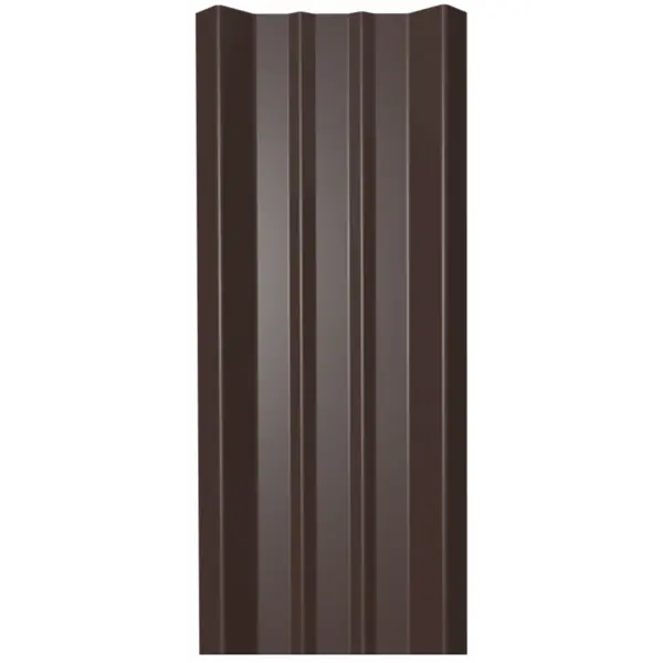 фото Штакетник-м 69мм 1.5 м двухсторонний коричневый без бренда