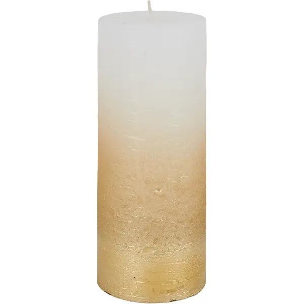 Свеча-столбик Рустик 6x16 см цвет белое золото свеча столбик рустик 6x11 см белое золото