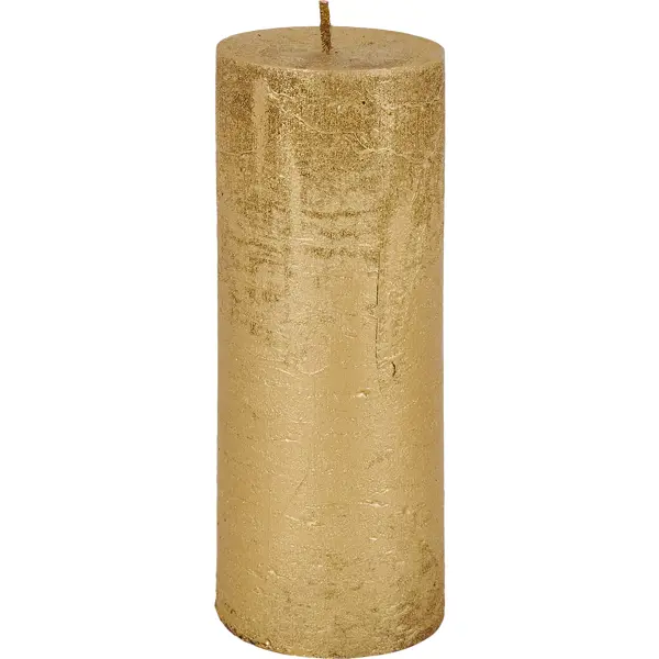 Свеча-столбик Рустик 6x16 см цвет золотистый свеча столбик рустик таупе 70х150 мм
