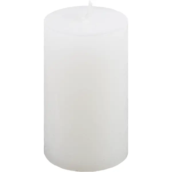 Свеча столбик Рустик белая 7 см свеча 14 см цилиндрическая белая гранат и апельсин christmas miracle