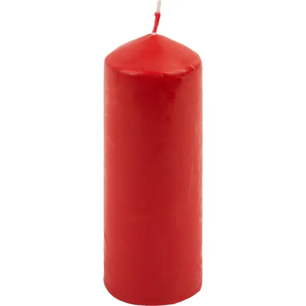 Свеча-столбик 60x170 мм цвет красный парковочный столбик стальной 5 7x75 см на площадке с проушиной серебристо красный