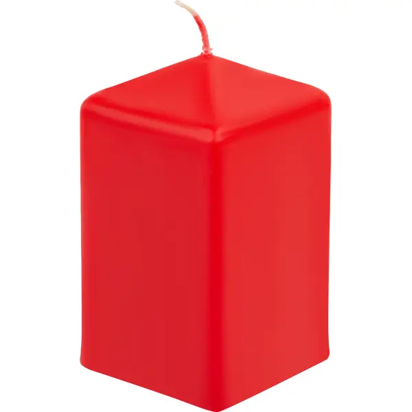 фото Свеча столбик красная 6x11 см без бренда