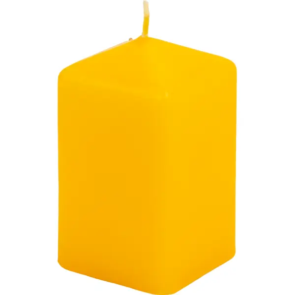 фото Свеча столбик желтая 6x11 см без бренда
