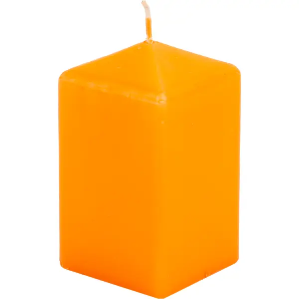 фото Свеча столбик оранжевая 6x11 см без бренда