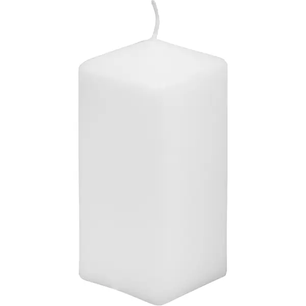 фото Свеча столбик белая 6x14 см без бренда
