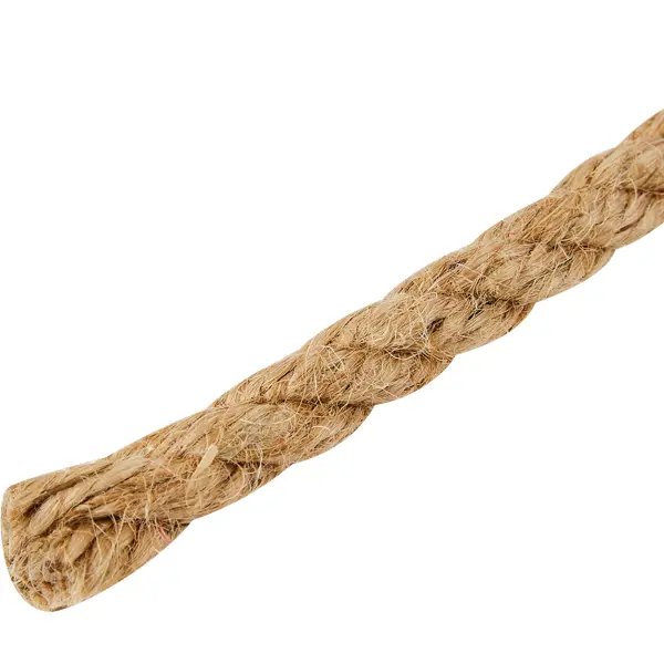 Веревка джутовая 10 мм цвет коричневый, на отрез веревка джутовая 10 мм коричневый 20 м уп