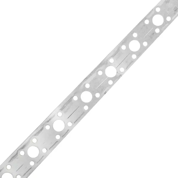 Перфорированная лента прямая LP 20x0.8 25 м оцинкованная сталь цвет серый прямая перфорированная лента starfix